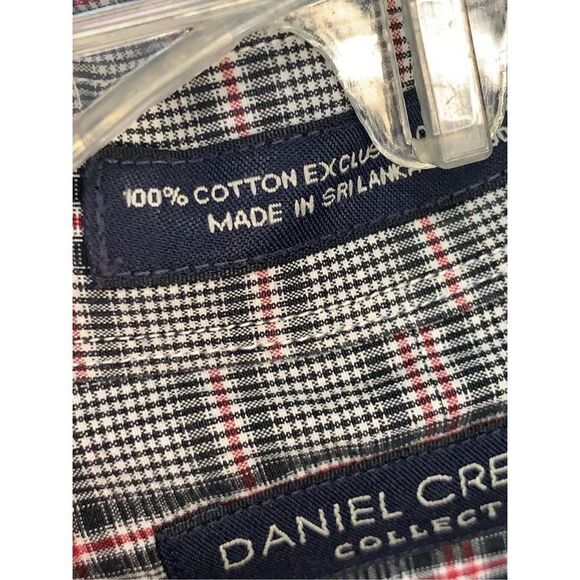 Daniel Cremieux Men's Plaid Cotton Long Sleeve Button-Down Shirt Gray Medium - Picture 9 of 9